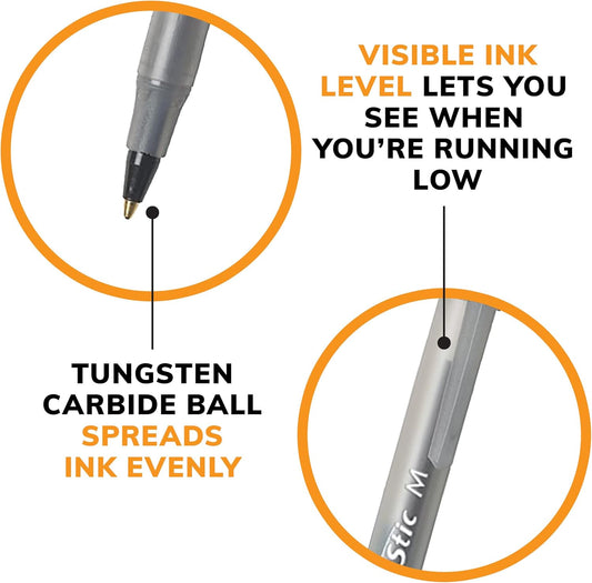 BIC Round Stic Xtra Life Black